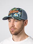 Бейсболка STETSON арт. 7741155 TRUCKER CAP HAWAII FLOWER (темно-синий / зеленый)